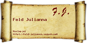 Feld Julianna névjegykártya